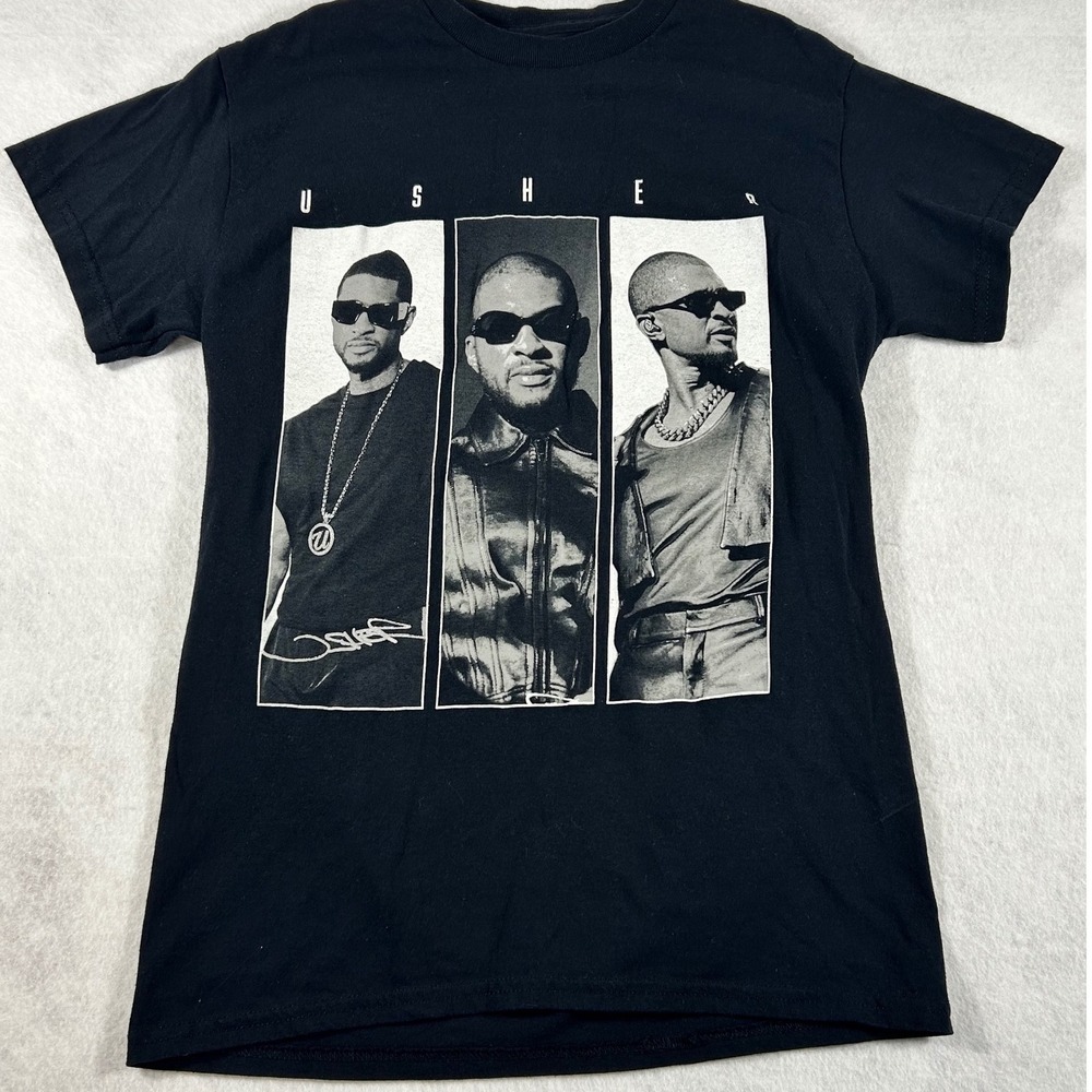 Usher Past Present Future Tour T-Shirt Los Angeles Intuit Dome 2024 Black Mens S